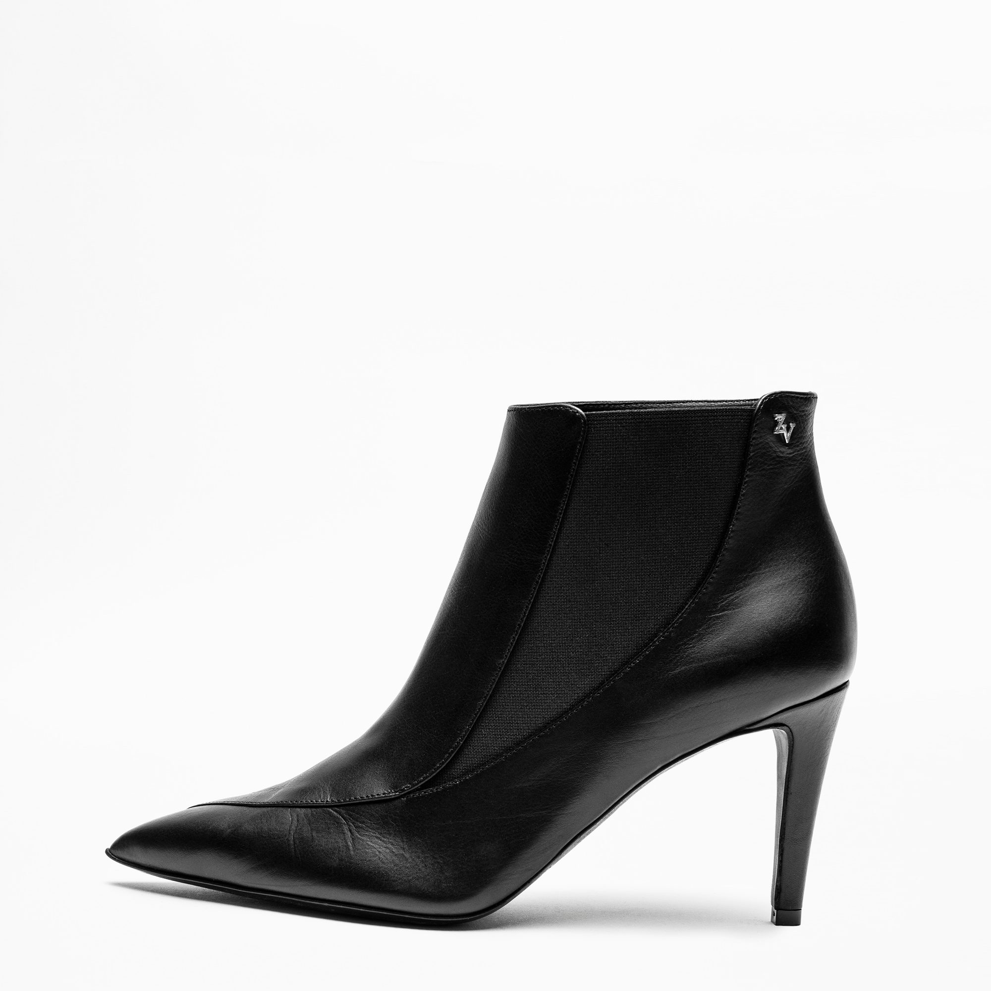 Botines Virgo Rella - Botines negros de piel para mujer